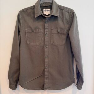 The Stronghold x Primark Green Khaki Thick Button Down Shirt Size XS